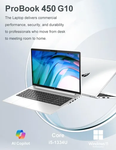 Vista 2 de HP ProBook 450 G10 portátil de negocios (15.6" FHD antirreflejos, Intel de 10 núcleos i5-1334U, 16 GB RAM, 512 GB SSD, (supera al i7-1255U)) Teclado