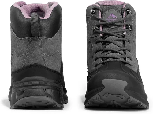 Vista 7 de NORTIV 8 Botas de senderismo impermeables para mujer, botas de senderismo al aire libre para senderismo