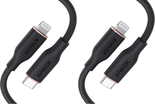 Vista 7 de Anker USB C to Lightning Cable, MFi-Certified (3 ft, Midnight Black)