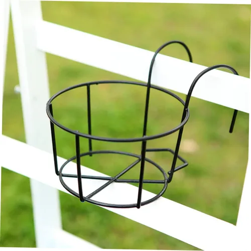 Vista 4 de Yardwe Estantes para plantas al aire libre, cestas colgantes para plantas, estante para plantas colgantes, macetas, macetas colgantes, macetas