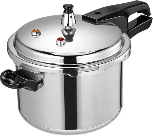 Vista 8 de DOITOOL Olla a presión de aluminio 16cm/6.3 pulgadas fondo pequeña olla a presión para estufa de gas e inducción para cocina casera, plateado