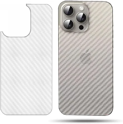 Vista 10 de Epivol Protector de pantalla trasera 3D Fibra de carbono Ultra Thin Protector Film para iPhone 15 Pro -2 PC Transparente