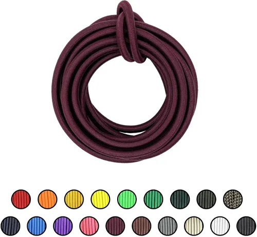 Vista 6 de SGT KNOTS Cuerda Elástica de Grado Marino - Cuerda 100% Elástica, Cuerda Elástica de Choque de Poliéster Dacron para Bricolaje, Amarres, Usos Granate