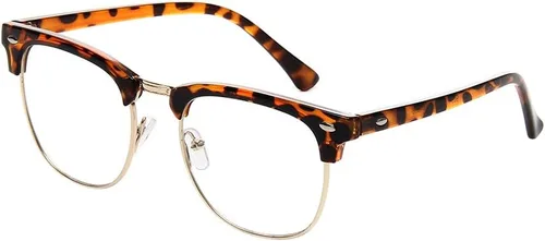 Vista 13 de Shiratori New Vintage Fashion Half Frame Semi-Rimless Clear Lens Glasses 4-paquete