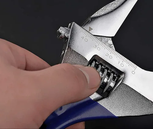 Vista 4 de Llave ajustable corta con apertura amplia, mini llave ajustable con mango corto, acero al cromo vanadio forjado - 4 pulgadas