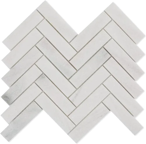 Vista 13 de Azulejo de mosaico de mármol, azulejos de mármol dorado Calacatta, cuadrado de 1 pulgada, afilado, para cocina, baño, pared, piso, 5 hojas/caja