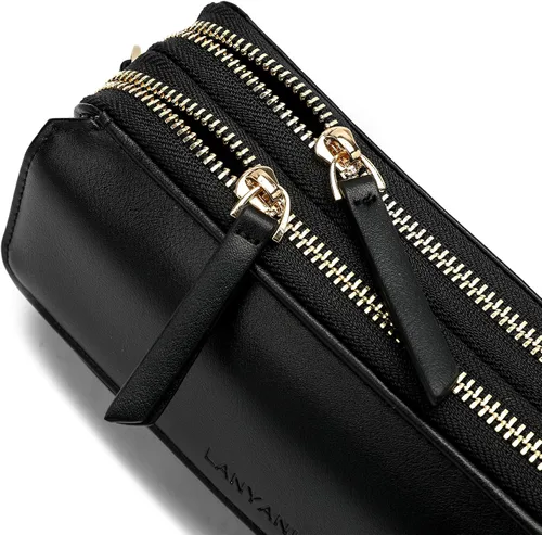 Vista 7 de Lanyani Cartera cruzada RFID con bolsillo para teléfono para mujer cuero vegano