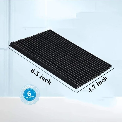 Vista 2 de Paquete de 4 filtros de aire de repuesto para refrigerador, filtro de aire de refrigerador activado con carbón compatible con Frigidaire