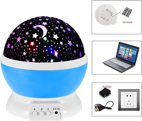 Vista 7 de Proyector de estrellas, luz nocturna, luz nocturna romántica súper brillante, luz de estrellas, proyector de sueños de estrellas LED coloridas