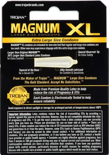 Vista 2 de Magnum - Preservativos XL de tamaño grande, 3