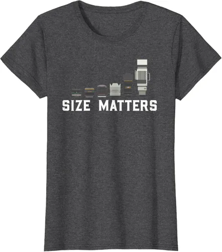 Vista 3 de Photography Camera Lens Size Matter Photographer Shutterbug Camiseta Negro