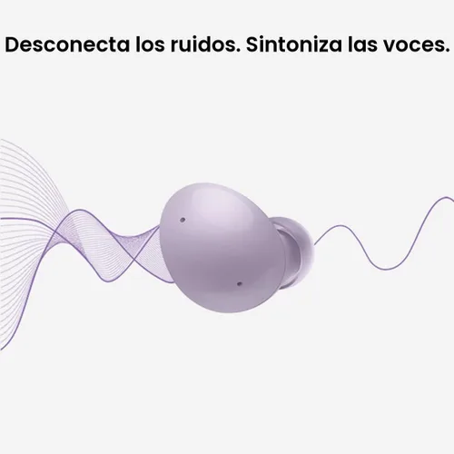 Vista 5 de Samsung Galaxy Buds 2 auriculares inalámbricos con cancelación de ruido, sonido ambiental, con Bluetooth, ligeros y cómodos, con control táctil