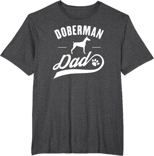 Vista 22 de Doberman Dad - Camiseta para amante del dueño del perro, Negro, S