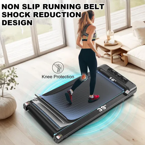 Vista 4 de Caminadora inteligente para caminar, caminadora debajo del escritorio, para oficina en casa, cinta de correr funciona con aplicación, almohadilla