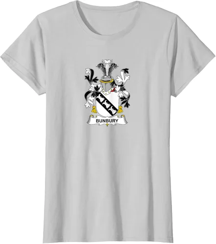 Vista 11 de Bunbury Coat of Arms - Camiseta con escudo familiar Negro