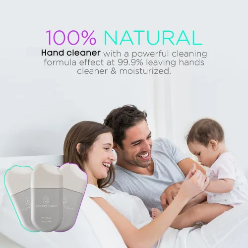 Vista 8 de POCKET CARE Desinfectante hidratante de manos sin alcohol, spray perfumado de goma de mascar 100% natural, limpiador de manos suave diario
