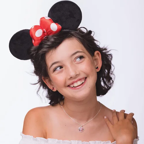Vista 2 de Disney Mismatched Stud Earrings Mickey and Minnie Mouse Silver Plated Officially Licensed