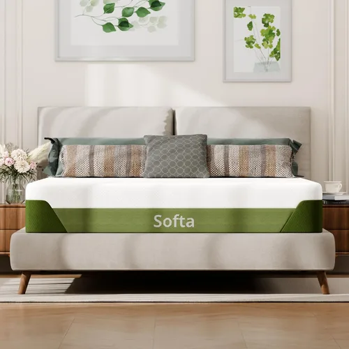 Vista 11 de Softa - Colchón de espuma viscoelástica de gel refrigerante doble, 6