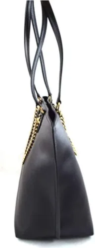 Vista 3 de Michael Kors Janine - Bolso convertible mediano de piel, color negro, Negro