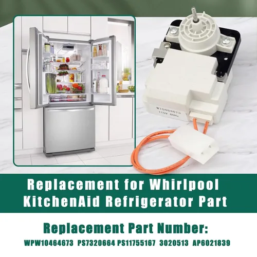 Vista 3 de Reemplazo del motor del ventilador del evaporador del refrigerador W10464673 para Whirlpool Reemplaza las piezas WPW10464673 PS7320664 PS11755167
