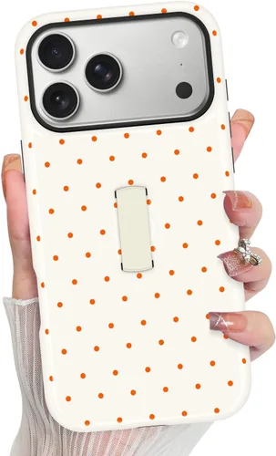 Vista 12 de KANGHAR Compatible con iPhone 17 Pro Case Spot Pattern - Negro Mancha rosada negra