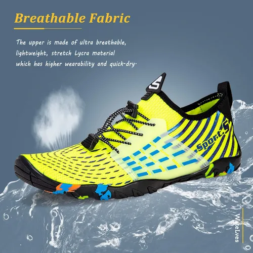 Vista 3 de WateLves - Zapatos de agua para hombres y mujeres, para natación, playa, piscina, surfear, hacer yoga o aeróbico acuático, calcetines para el agua