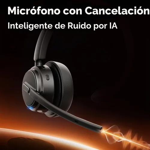 Vista 2 de Auriculares inalámbricos con micrófono para trabajo, auriculares Bluetooth