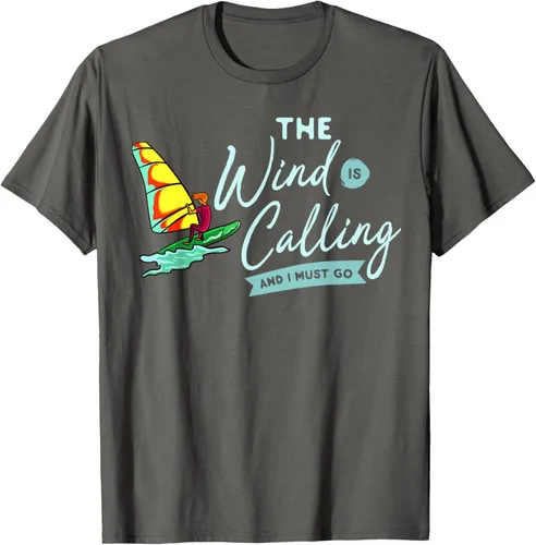 Vista 100 de Windsurfing Board Camiseta Windsurfer, Negro