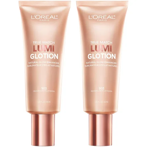 Vista 16 de L'Oréal Paris Maquillaje True Match Lumi Glotion, Potenciador de brillo natural, Iluminador resaltador, Gotas bronceadoras para un brillo bañado por