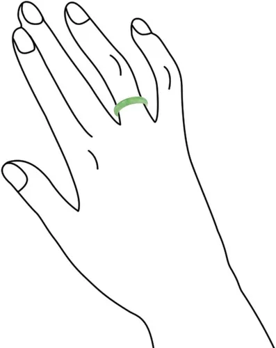 Vista 5 de Anillo de eternidad apilable simple para mujeres y adolescentes con colores teñidos azul, rosa, dorado, verde, piedra preciosa de jade, piedra natal