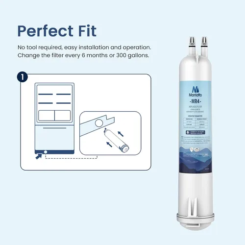 Vista 4 de MARRIOTTO MRW4 Filtro de agua para refrigerador Compatible con EDR3RXD1, 4396841, 4396710, Filtro 3, 46-9083, 46-9030, 9030, 9083 Filtro de agua