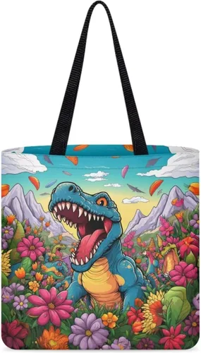 Vista 19 de Bolsa de tela para mujeres y niñas, bolsas de comestibles reutilizables