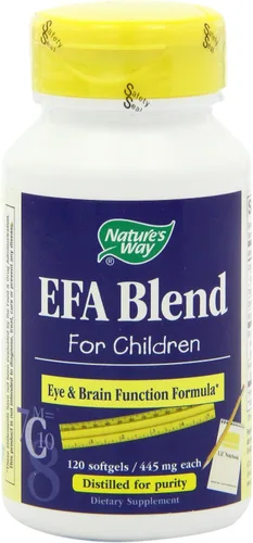 Vista 4 de Nature's Way EFA Blend para niños con vitamina E, apoya la función ocular y cerebral*, 120 cápsulas blandas