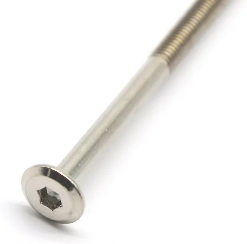 Vista 3 de Tornillos de litera M6 x 3.937 in, pernos de marco de cama IKEA, pernos de cabecera IKEA, tornillo de cama, tuerca de barril M6, pernos de níquel