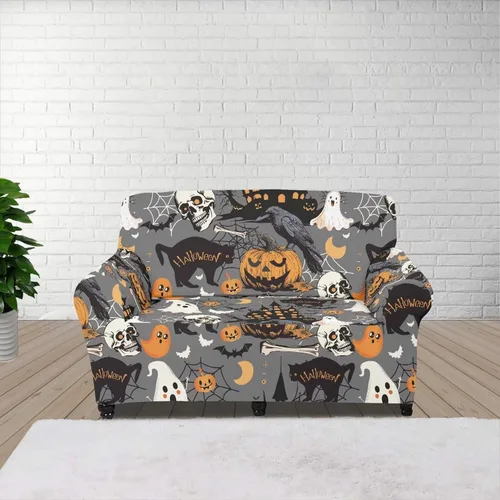 Vista 41 de Horeset Fundas elásticas para sofá con diseño de flores otoñales, lavables para sofá de 2 cojines, funda protectora para mascotas y perros