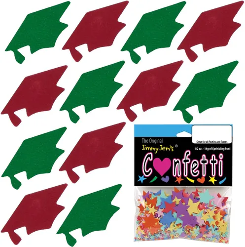 Vista 59 de Confetti Grad Cap Negro, Azul Marino Combo - 2 bolsas de media onza (1 oz)