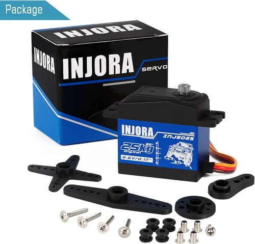 Vista 2 de INJORA RC Servo 55.1 lbs Servo Digital Servo Alto Torque RC Piezas para 1:10 RC Crawler VP VS4-10 SCX10 Pro SCX10 TRX4 D90