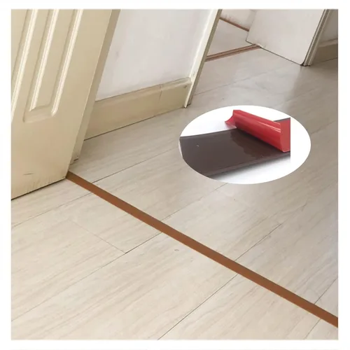 Vista 2 de Tiras de cubierta de suelo, tira de transición de piso de 2.0 in de ancho, tira de suelo laminado de transición de suelo autoadhesivo, tira divisora