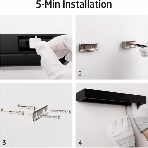 Vista 7 de KES Toallero negro para toalla de baño, toallero de mano de 10 pulgadas, accesorios de baño modernos, montaje en pared, acero inoxidable SUS304