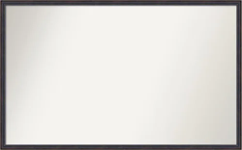Vista 86 de Amanti Art Espejo de baño de bronce para sobre el fregadero, 25 x 26 pulgadas, espejo rectangular de bronce oscuro, marco de madera tradicional