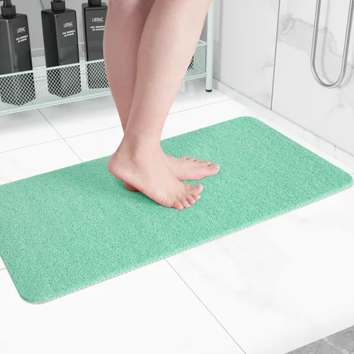 Vista 8 de Hargiis - Tapete antideslizante de secado rápido para tina y ducha, tapete exfoliante para pies, para baño, cocina u hotel, beige, 24 x 16 pulgadas