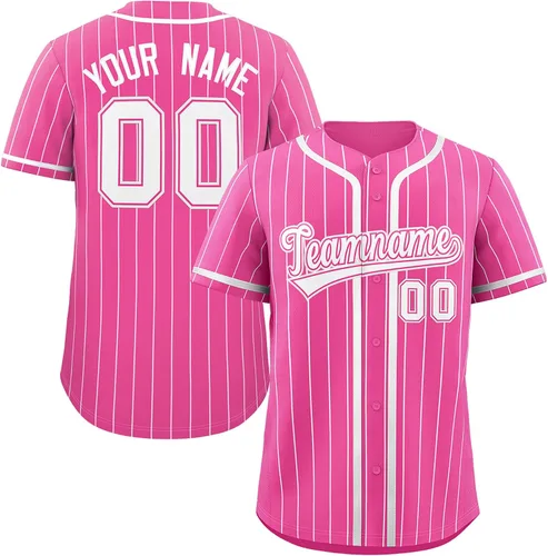 Vista 32 de Camiseta de béisbol de rayas finas personalizada hipster hip hop, camisetas deportivas con nombre y número del equipo personalizado para hombres