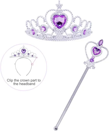 Vista 4 de Jurebecia Princess Mermaid Costume for Girls Halloween Dress up Kids Mermaid Dress Birthday Party Outfit Cosplay Role Play