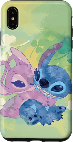 Vista 11 de Disney Stich and Angel Shamrock - Carcasa para iPhone 17, color verde