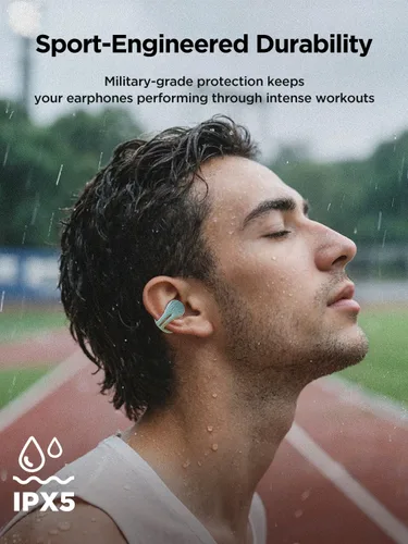 Vista 13 de HAKII Auriculares de oído abierto inalámbricos, auriculares Bluetooth 5.4 ergonómicos con clip Bluetooth con sonido estéreo/ANC, auriculares de oído