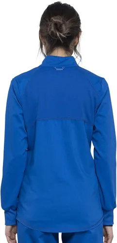 Vista 2 de Cherokee Chaquetas médicas con cremallera para mujer con malla transpirable y dobladillo de cola de camisa WW301