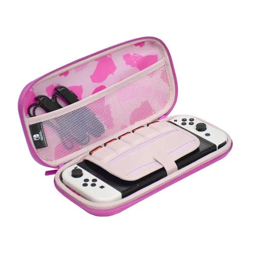 Vista 3 de HORI Premium Vault Case (Princess Peach) for Nintendo Switch - Officially Licensed by Nintendo
