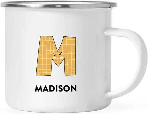 Vista 9 de Andaz Press Taza de café personalizada con monograma inicial, monograma bohemio, nombre personalizado, 11 onzas, taza de acero inoxidable de metal