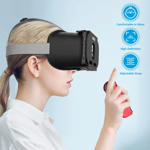 Vista 6 de Auriculares Switch VR compatibles con Nintendo Switch y OLED actualizados con lentes HD ajustables lentes de realidad virtual