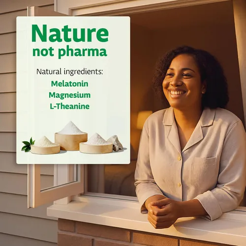 Vista 5 de SleepyTime ZzZ - Suplemento natural de apoyo para el sueño con melatonina, magnesio y L-teanina - Promueve el sueño reparador, despierta renovado